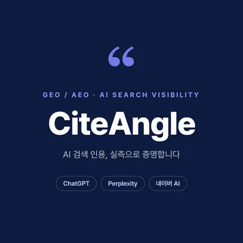 AI 검색 가시성 진단 'CiteAngle' 개발